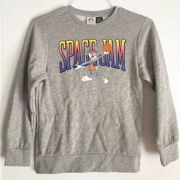 Space Jam bugs bunny gray sweatshirt youth/kids size M 8-10 - Picture 1 of 5